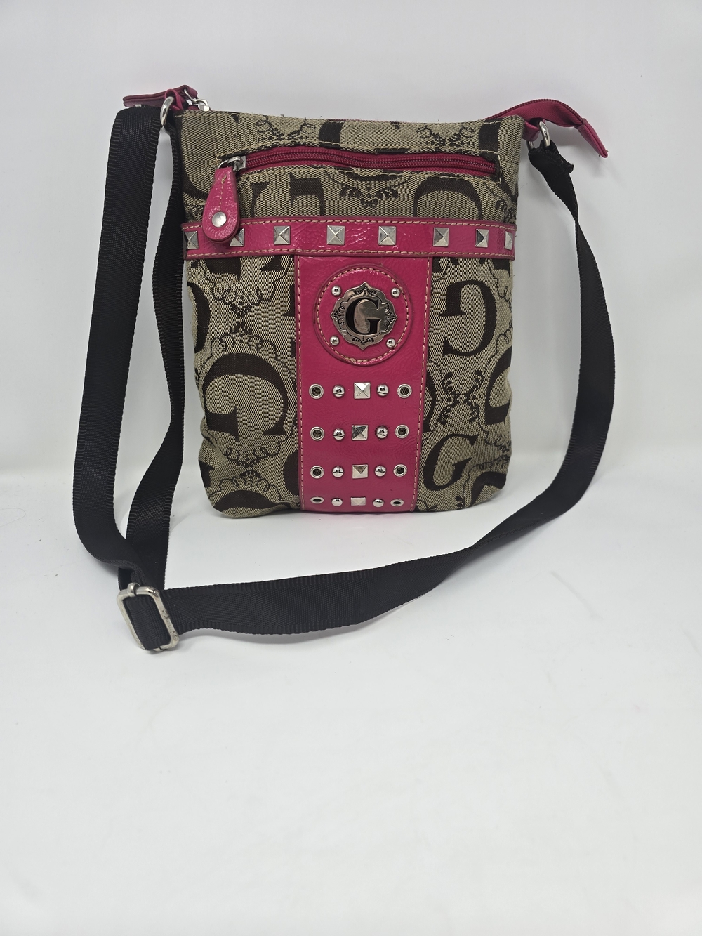 Y2K Guess Crossbody Bag with Studded Accents